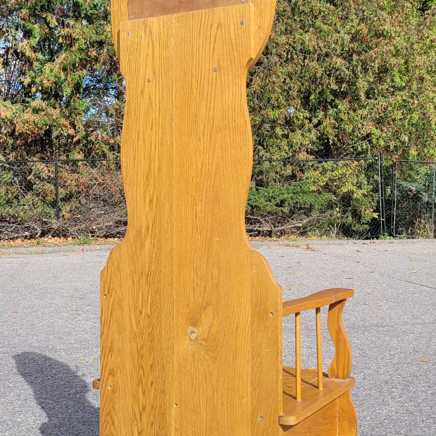 Vintage Hall Tree Mirror image indicator(4)