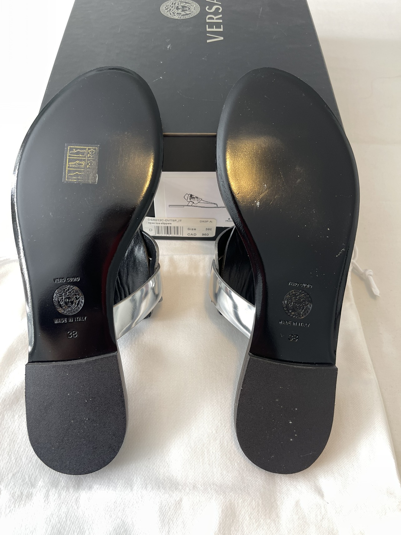 Authentic Versace open toe slippers image indicator(8)