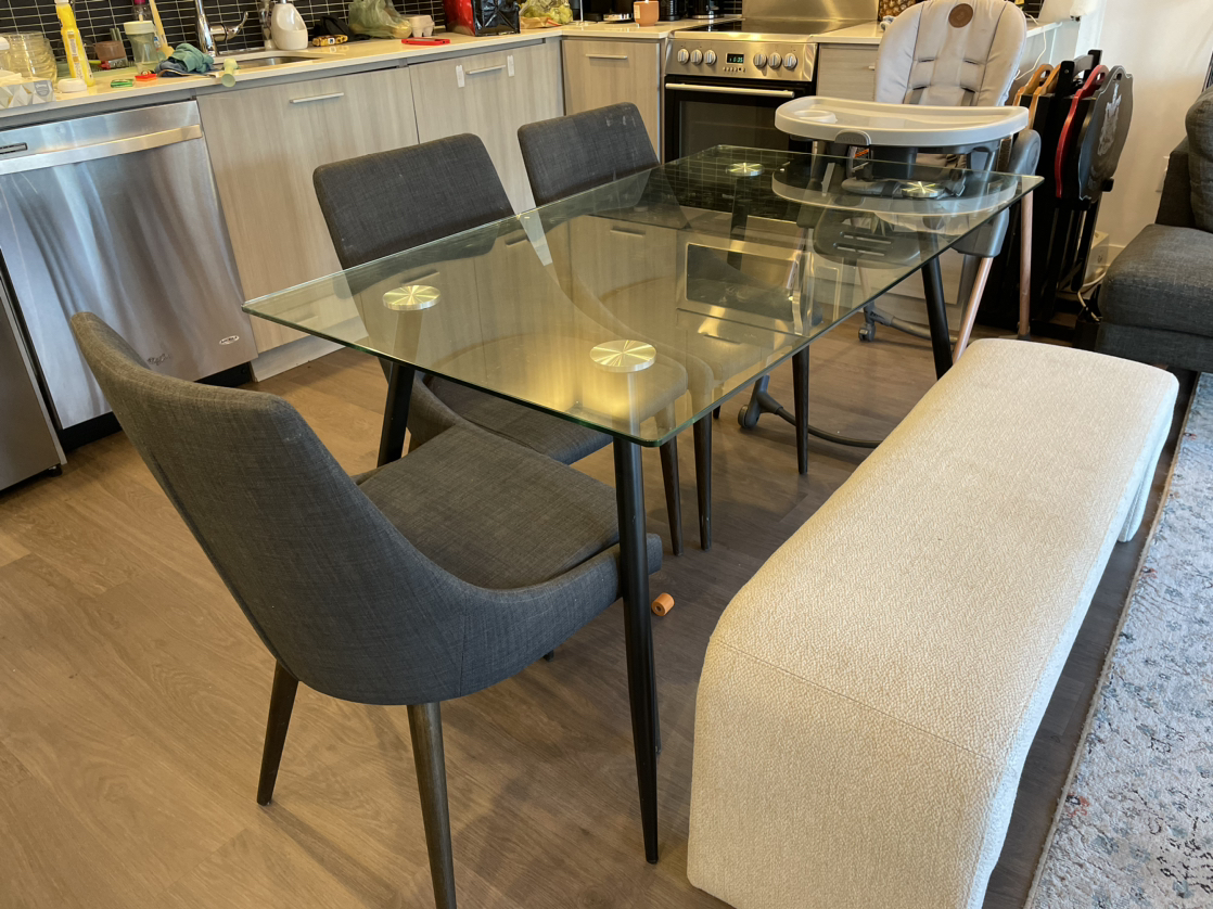 Dining table & 3 chairs for sale