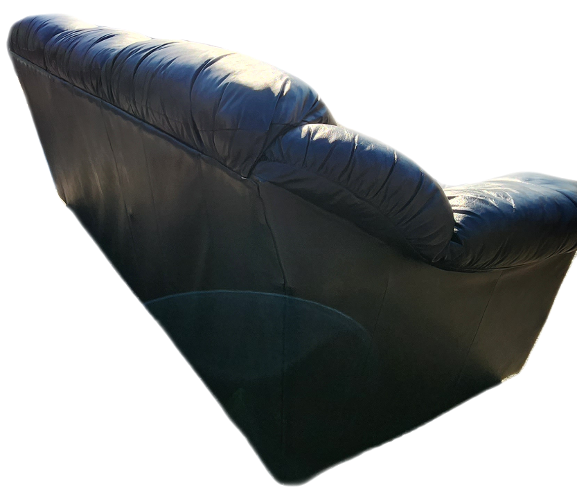 FREE DELIVERY Black leather 3 seater sofa / couch image indicator(6)