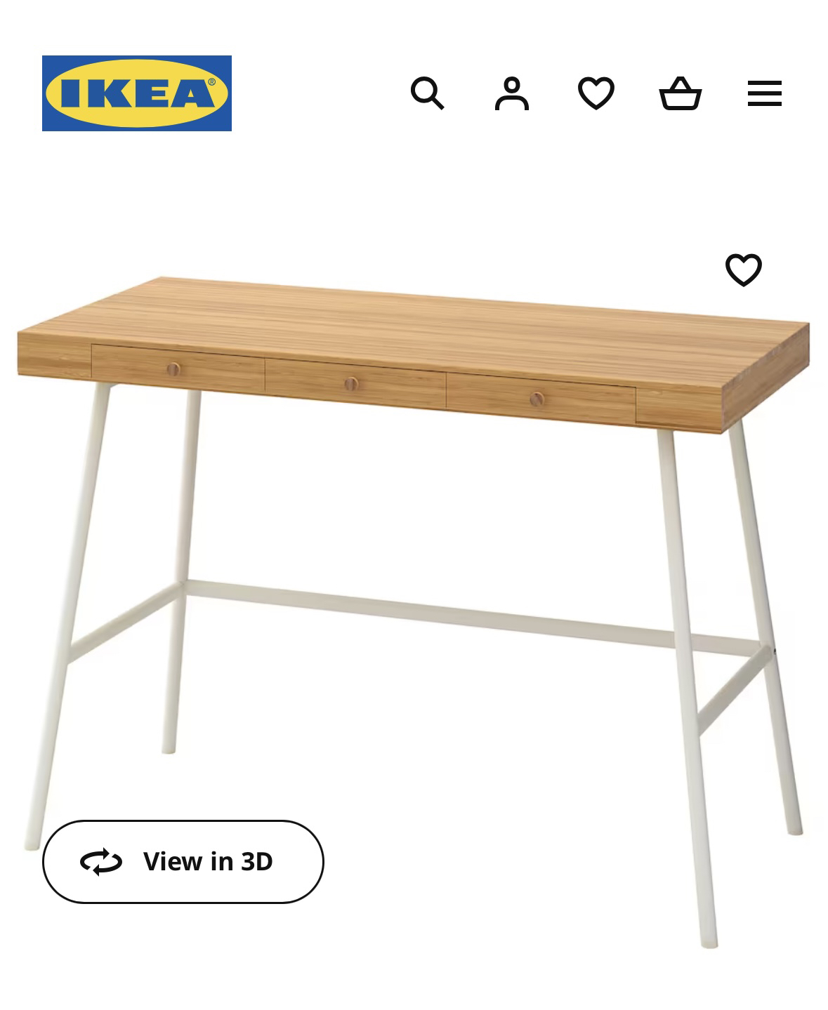 Ikea Lillasen Compact Desk $50