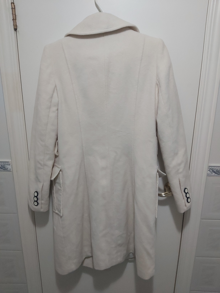 RK cashmere and wool beige trenchcoat, size large (L) image indicator(6)