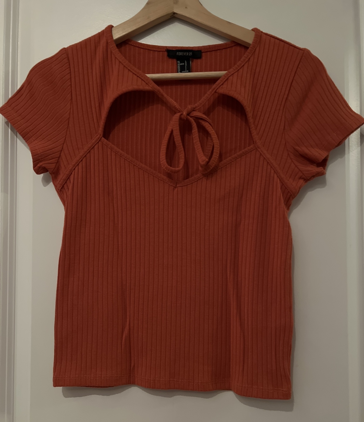 Brick orange - Women’s top - Fancy neckline thumbnail
