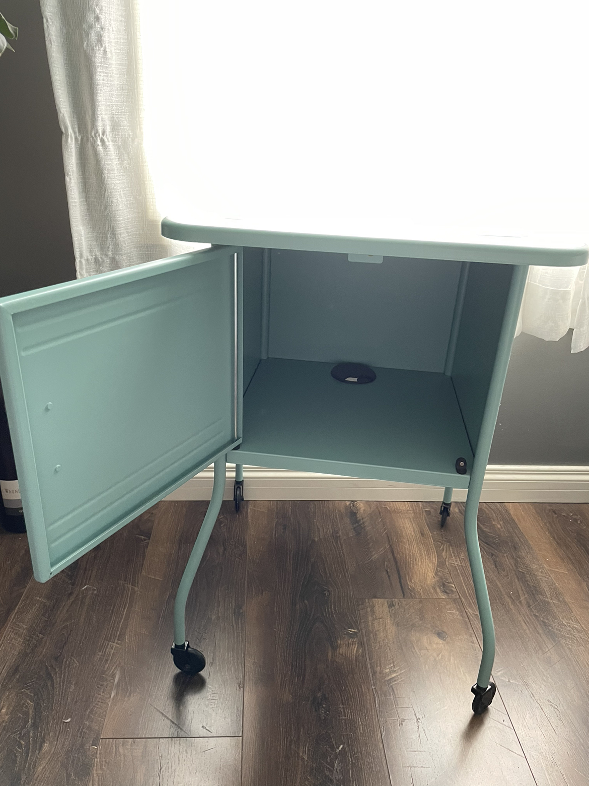 Bedside Table - Metal & Mint Blue - photo 2