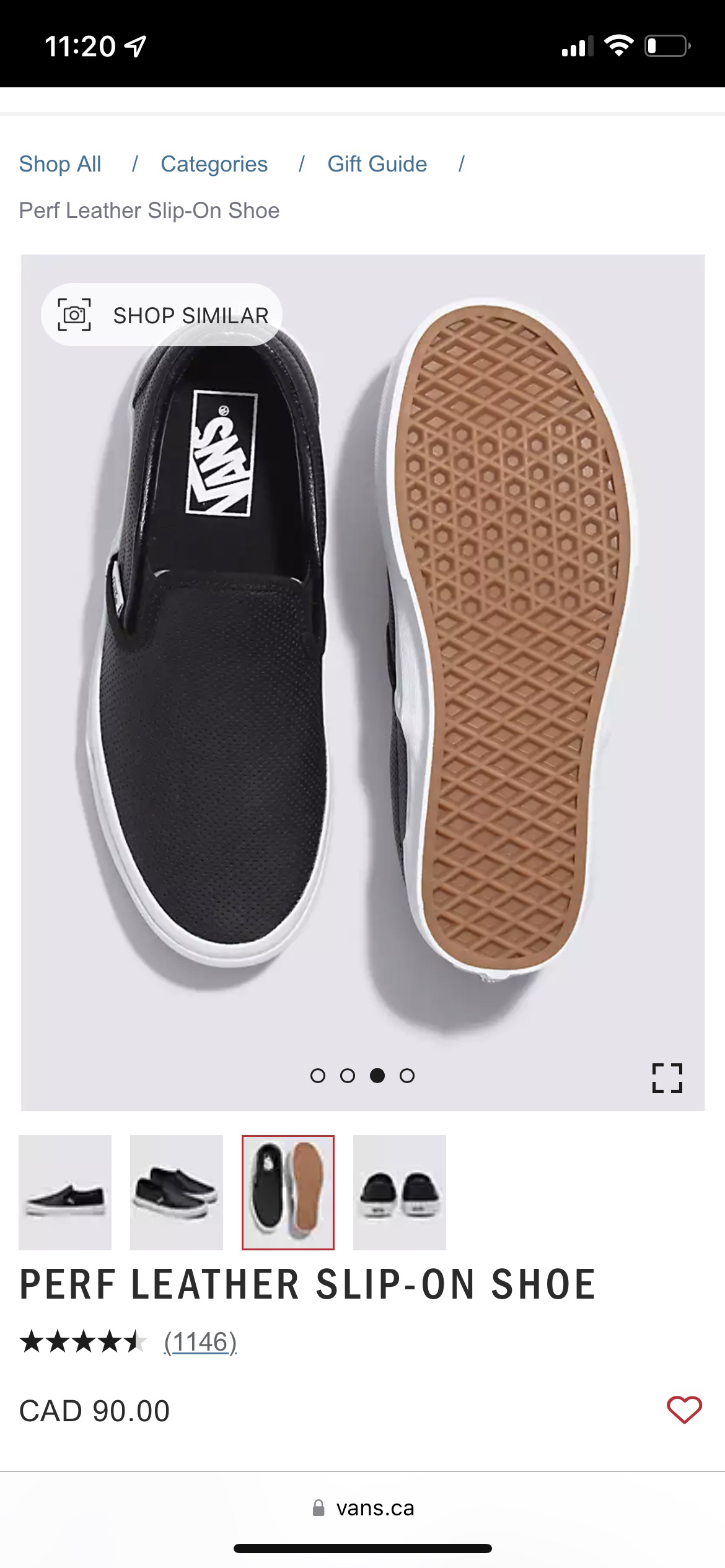 Perf leather slip-on vans image indicator(2)