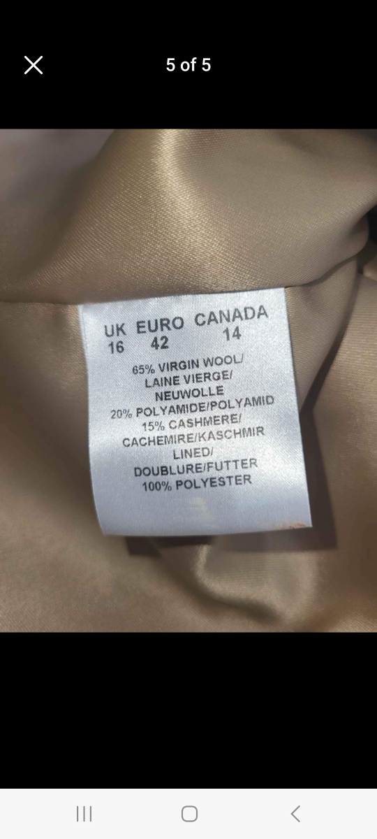 woman wool jacket size 14 - photo 5