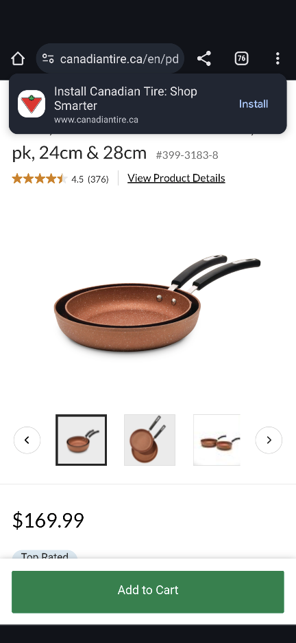 Frying pan - non stick NEW UNOPENED - Heritage The Rock thumbnail