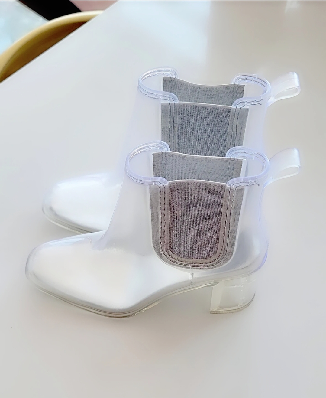 Jeffrey Campbells Transparent Chelsey Boots image indicator(4)