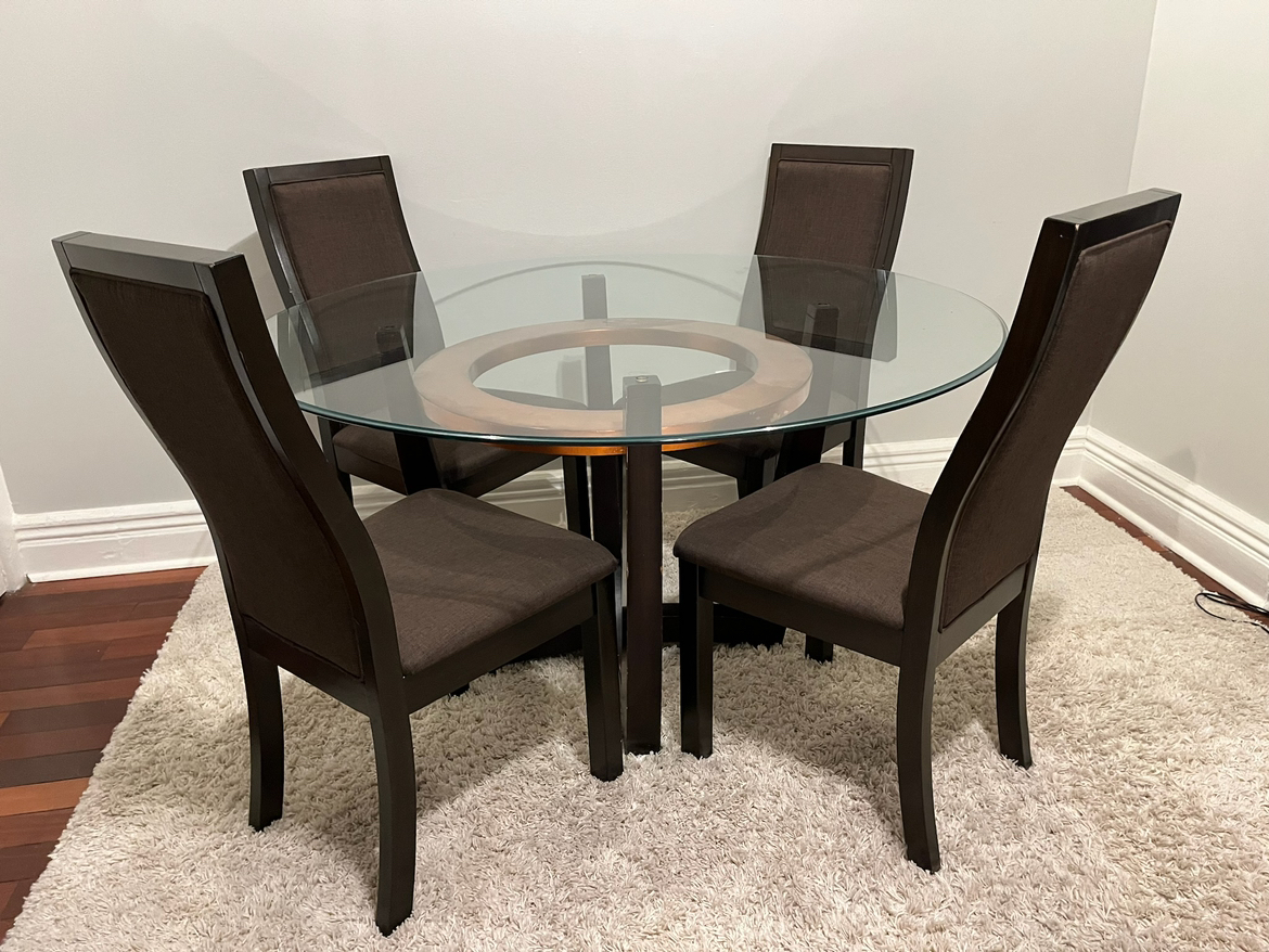 Glass Table & Chairs (x4) thumbnail