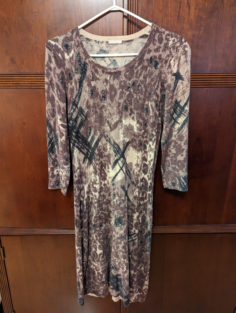 3/4 sleeve sweater dress