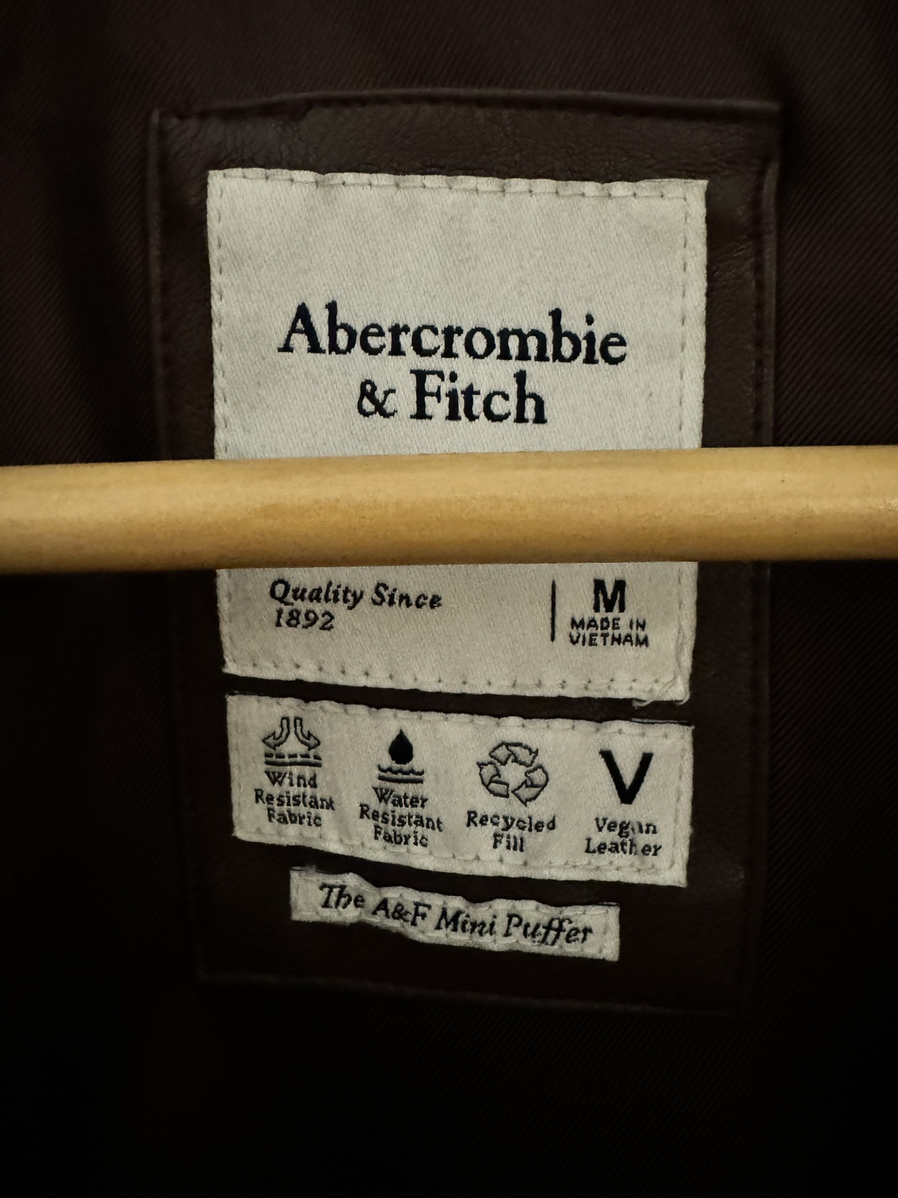 Leather Mini Puffer Jacket （Abercrombie & Fitch） - photo 3