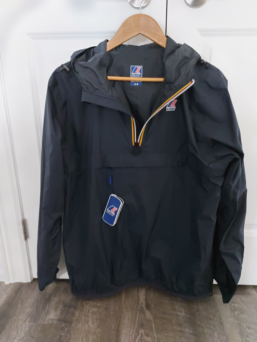 K-Way Classic 1/2 Zip "Le Vrai Leon" windbreaker rain jacket