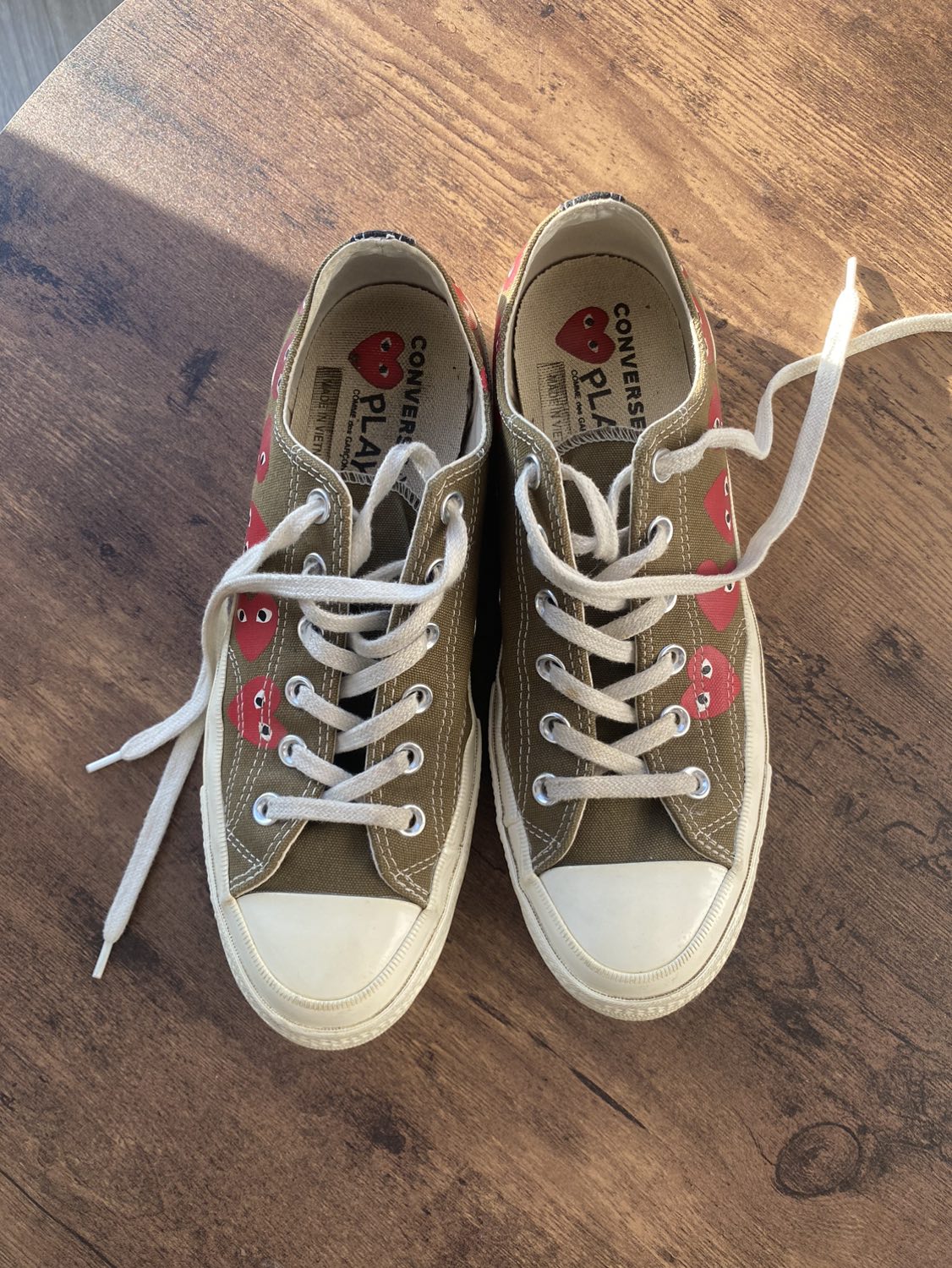Comme De Garcon Play - Converse low (Khaki Color)