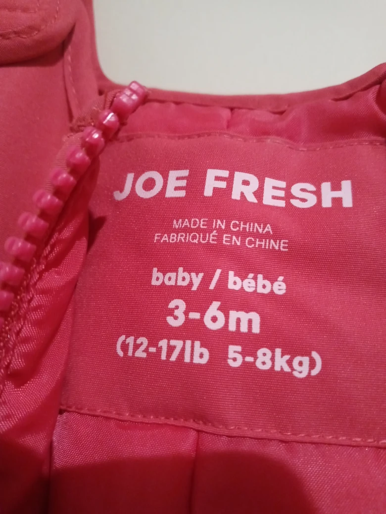 New! Joe Fresh Winter Overalls (3-6 months) - photo 2