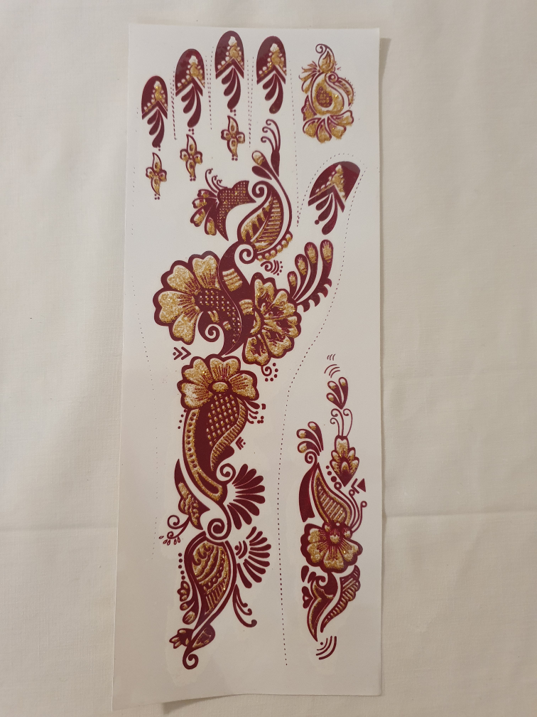 Mehendi | Henna Stickers | Instant Henna tattoos| Ready to use image indicator(4)