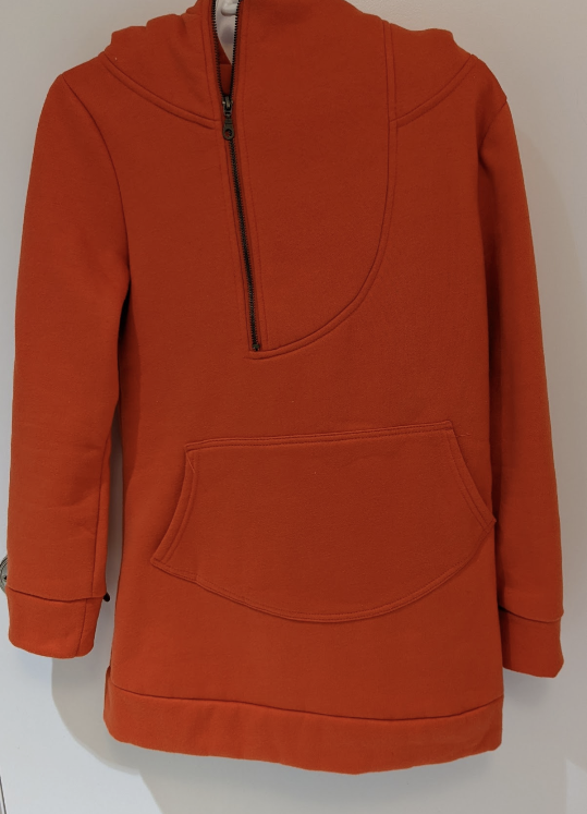 Orange fleece hoodie - new