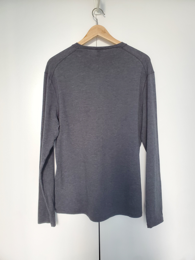 Lululemon long sleeve henley (grey) image indicator(2)