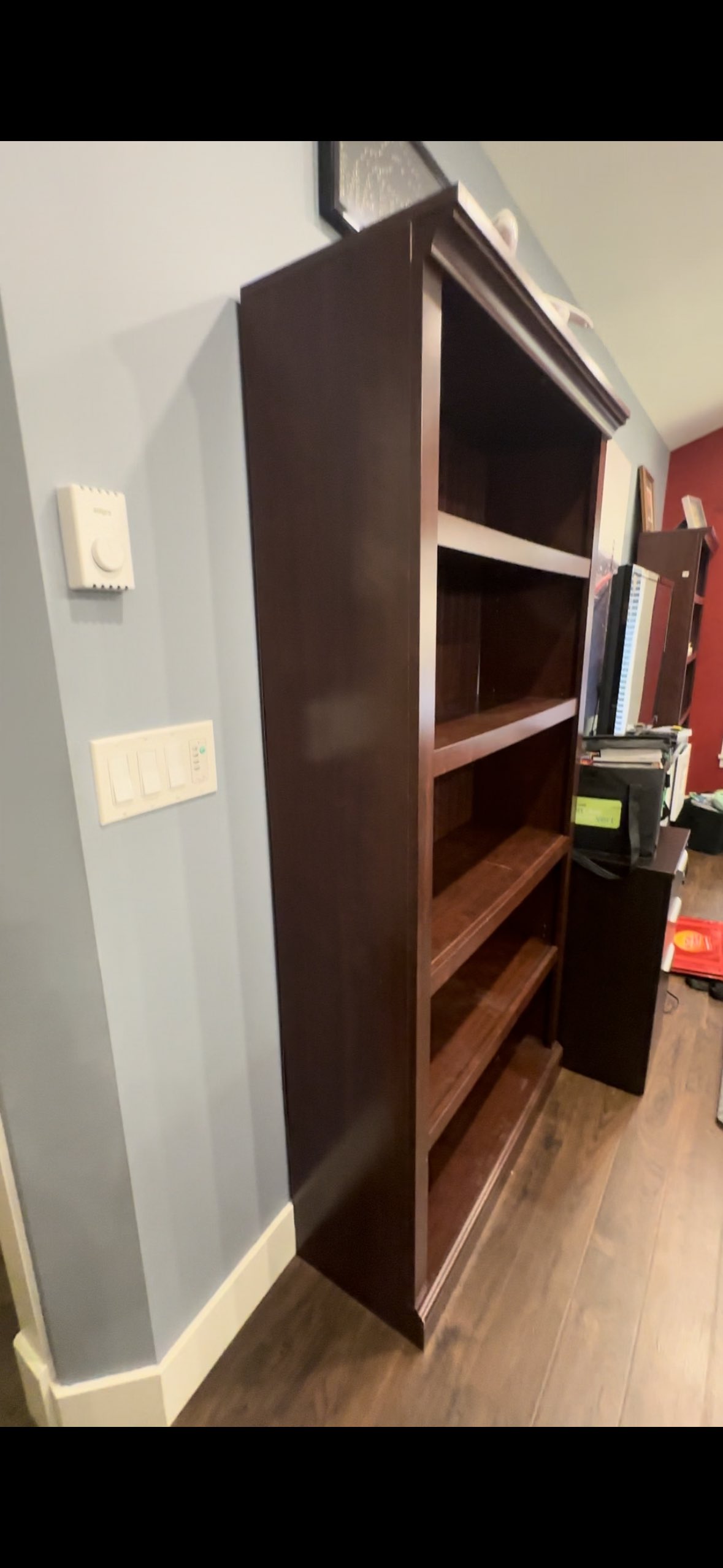 Cherry color bookshelves - photo 4