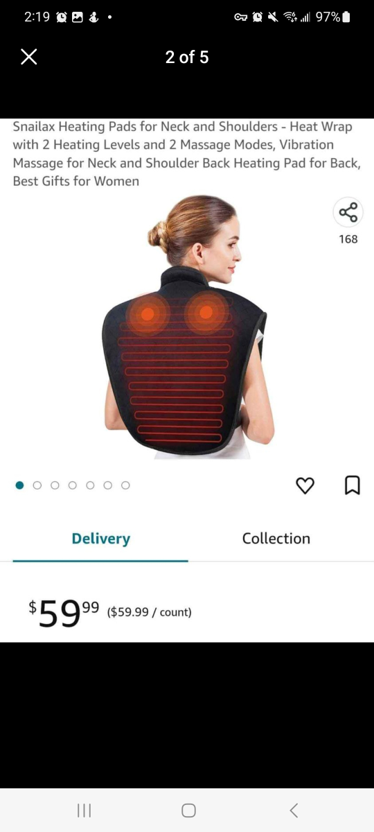 brand new massage/heat pad for neck n back. thumbnail