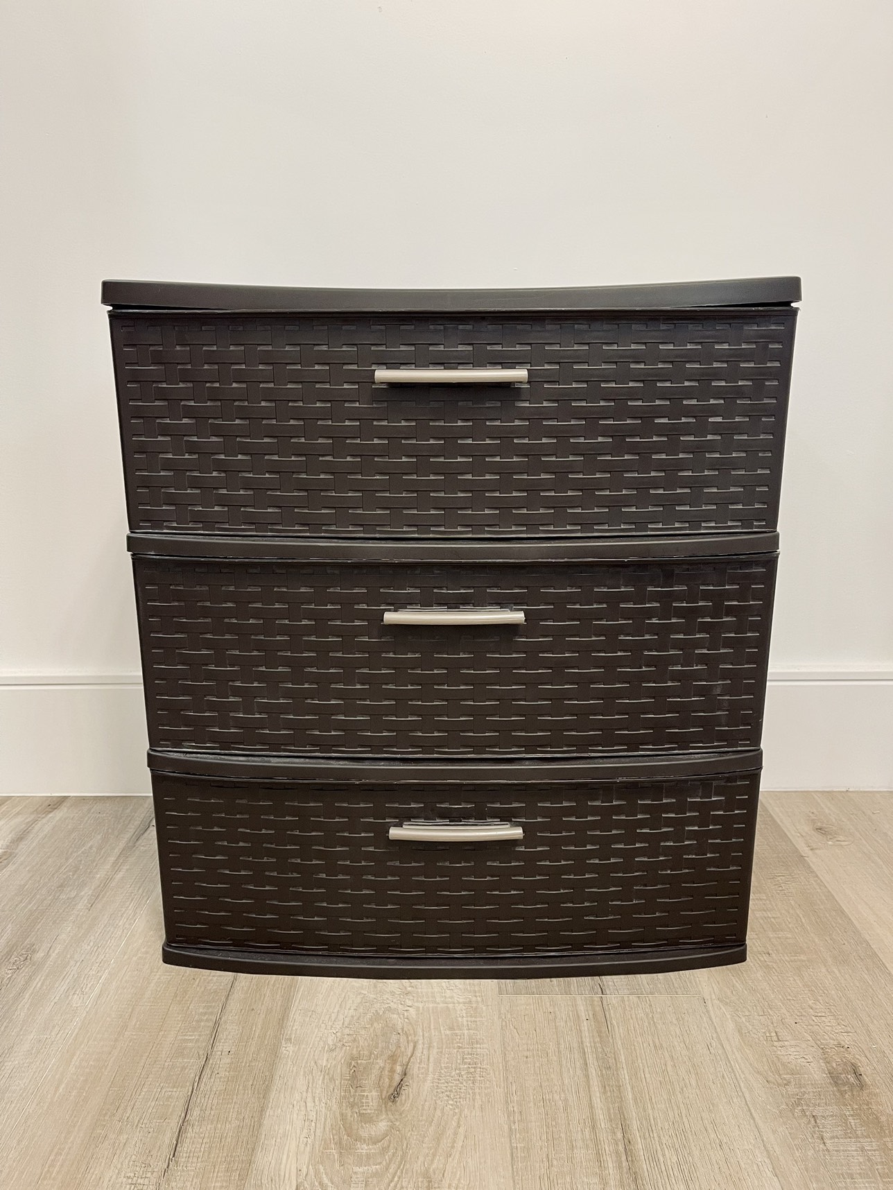 Sterilite 3 Drawer Wide Espresso Weave Tower