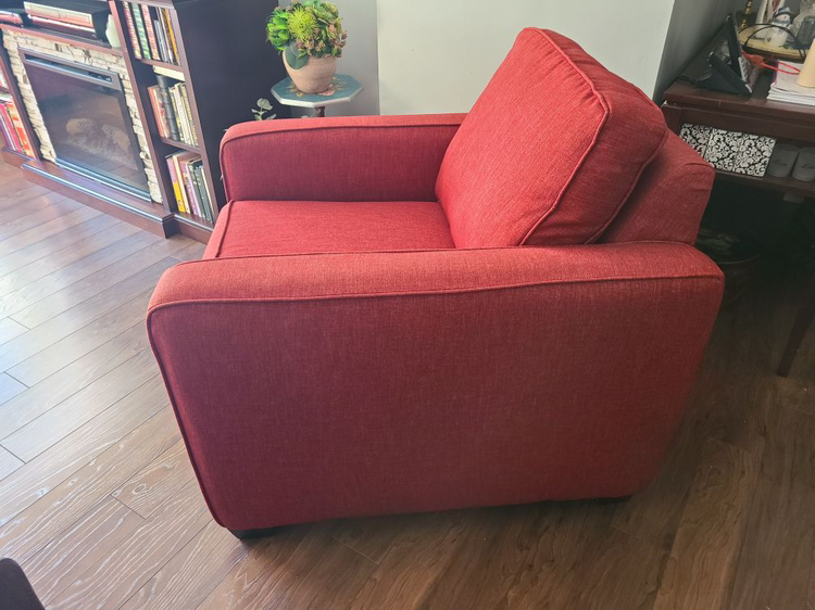Two red chairs