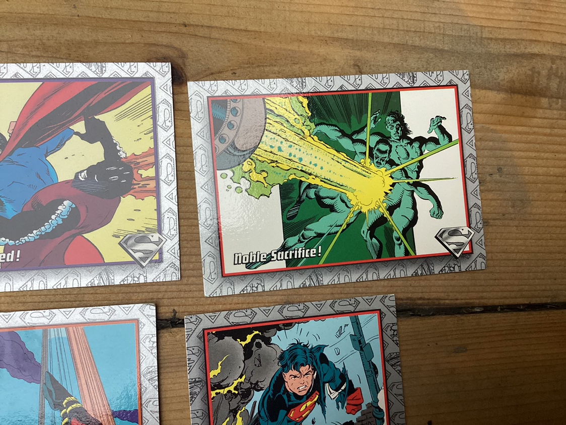 1993 THE RETURN OF SUPERMAN trading cards 35. 37, 84, 90 ! image indicator(5)