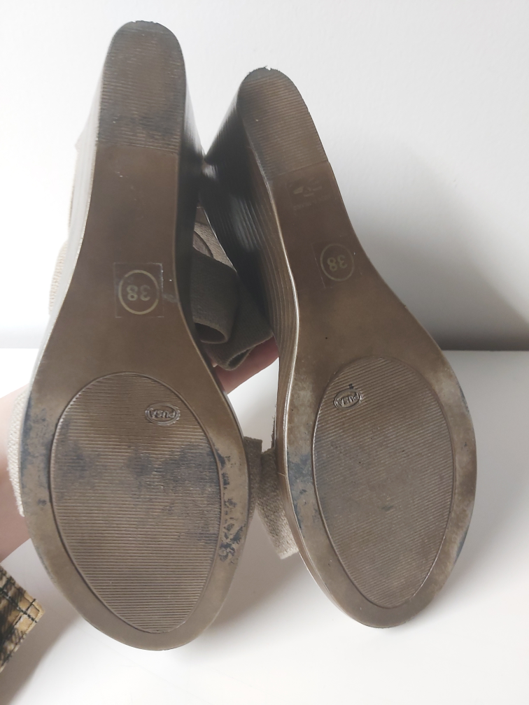 BARCELONA COLLECTIVE tan wedges, size 8.5 image indicator(5)