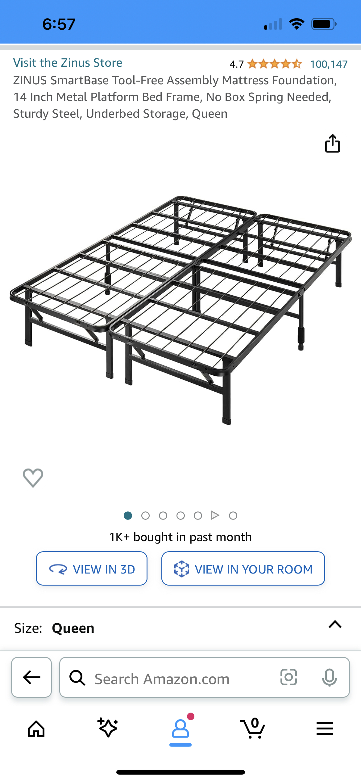 Zinus Queen size bed frame