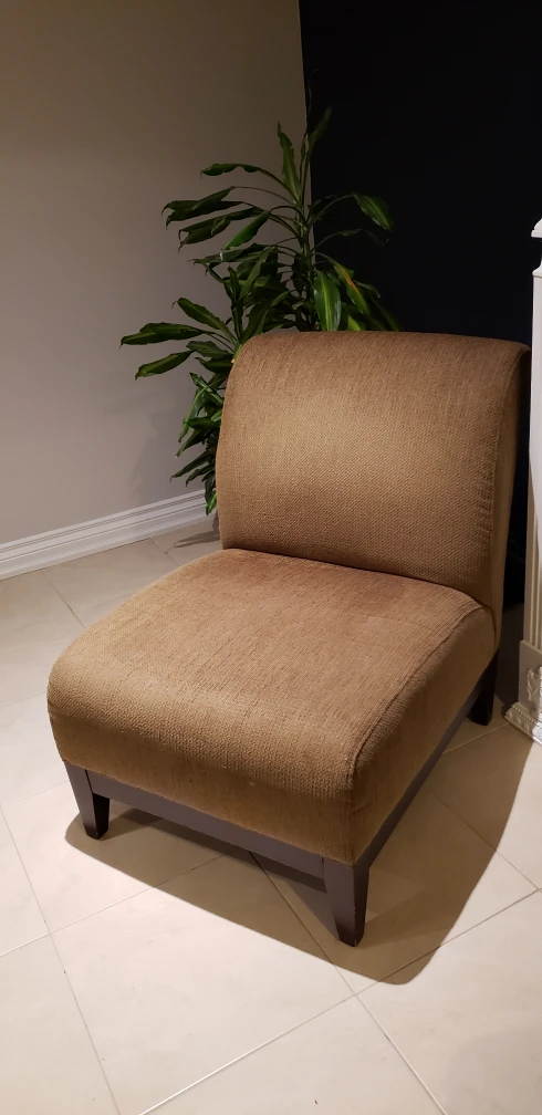 Two big size dark brownish olive green comfortable chairs. - photo 5