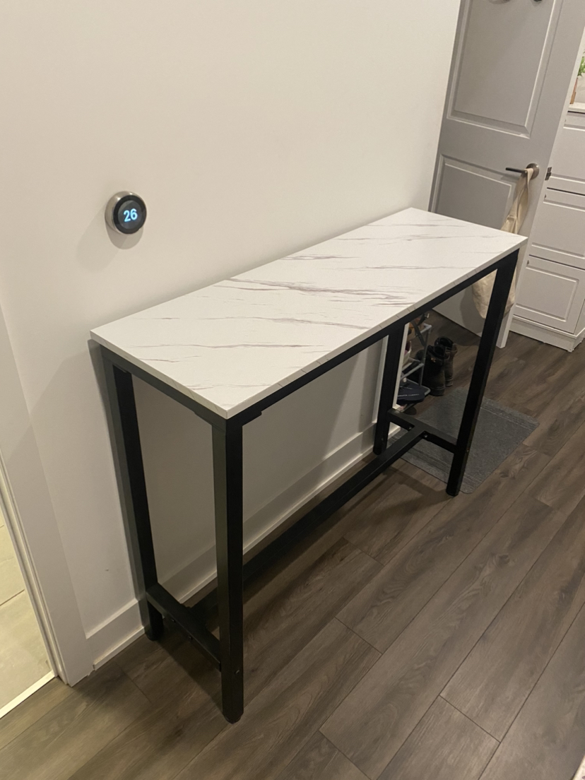 Faux Marble Black Table Top Bar Table - photo 2