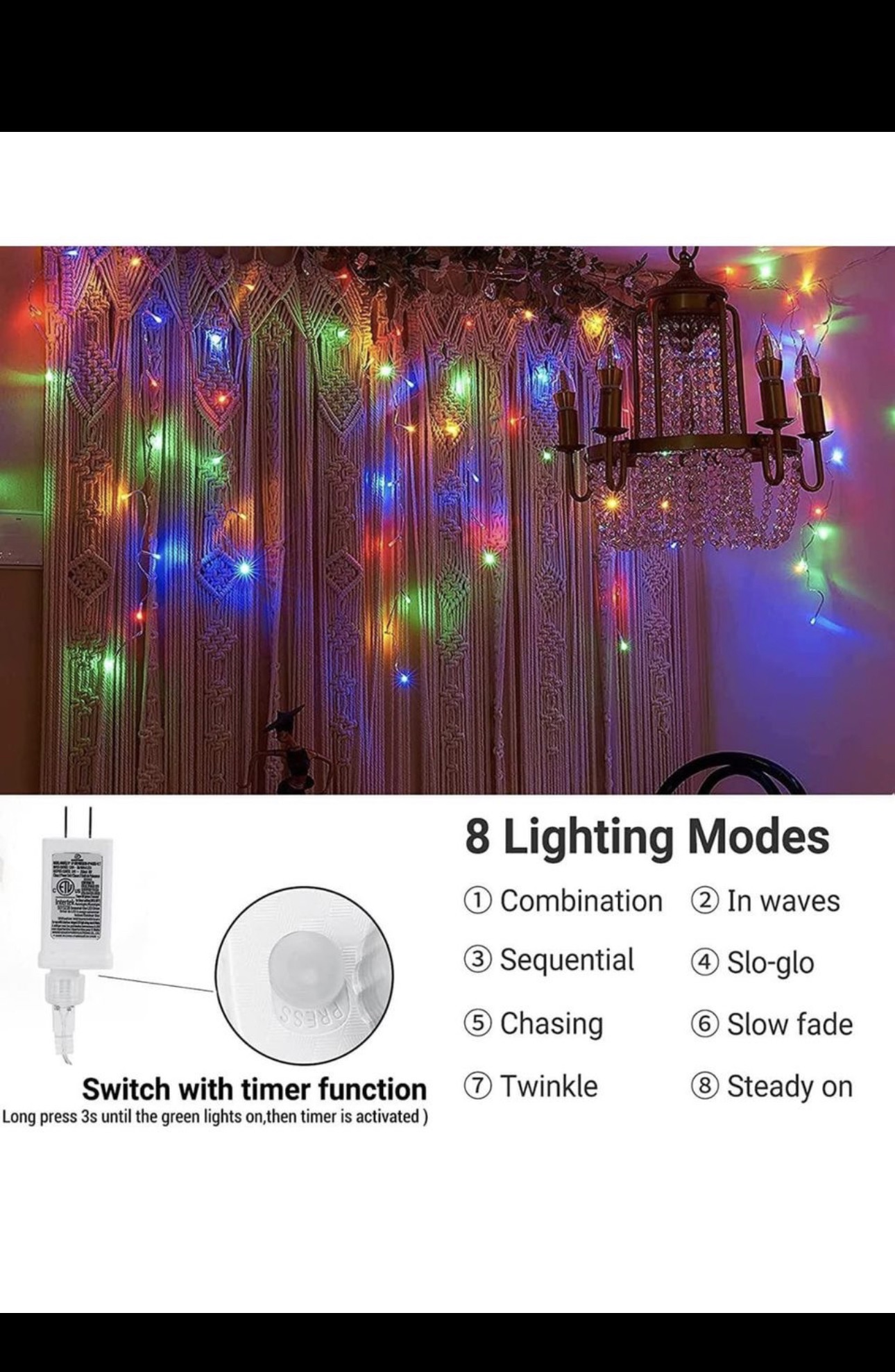 Christmas Lights, LED Icicle Lights, - photo 2