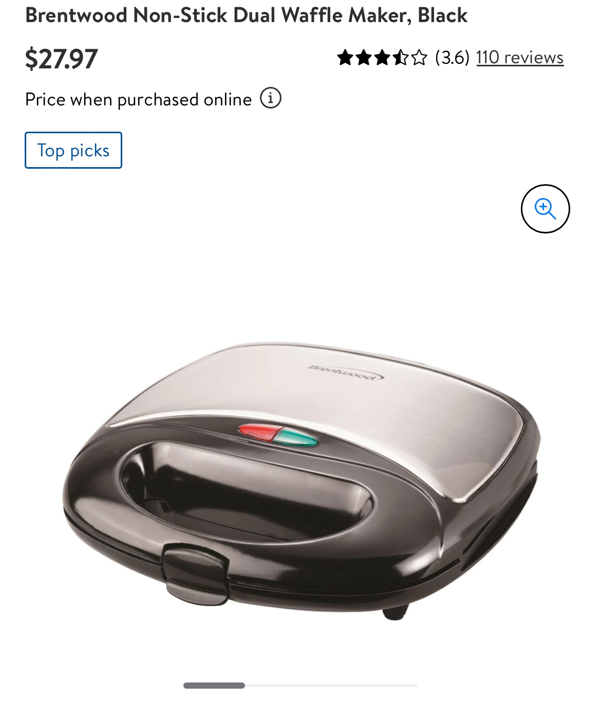 Like new Brentwood waffle maker thumbnail