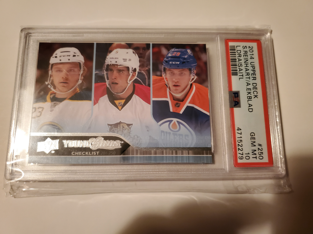 PSA 10 Draisaitl, Reinhart, Ekblad (Pop 7) Young Guns Checklist
