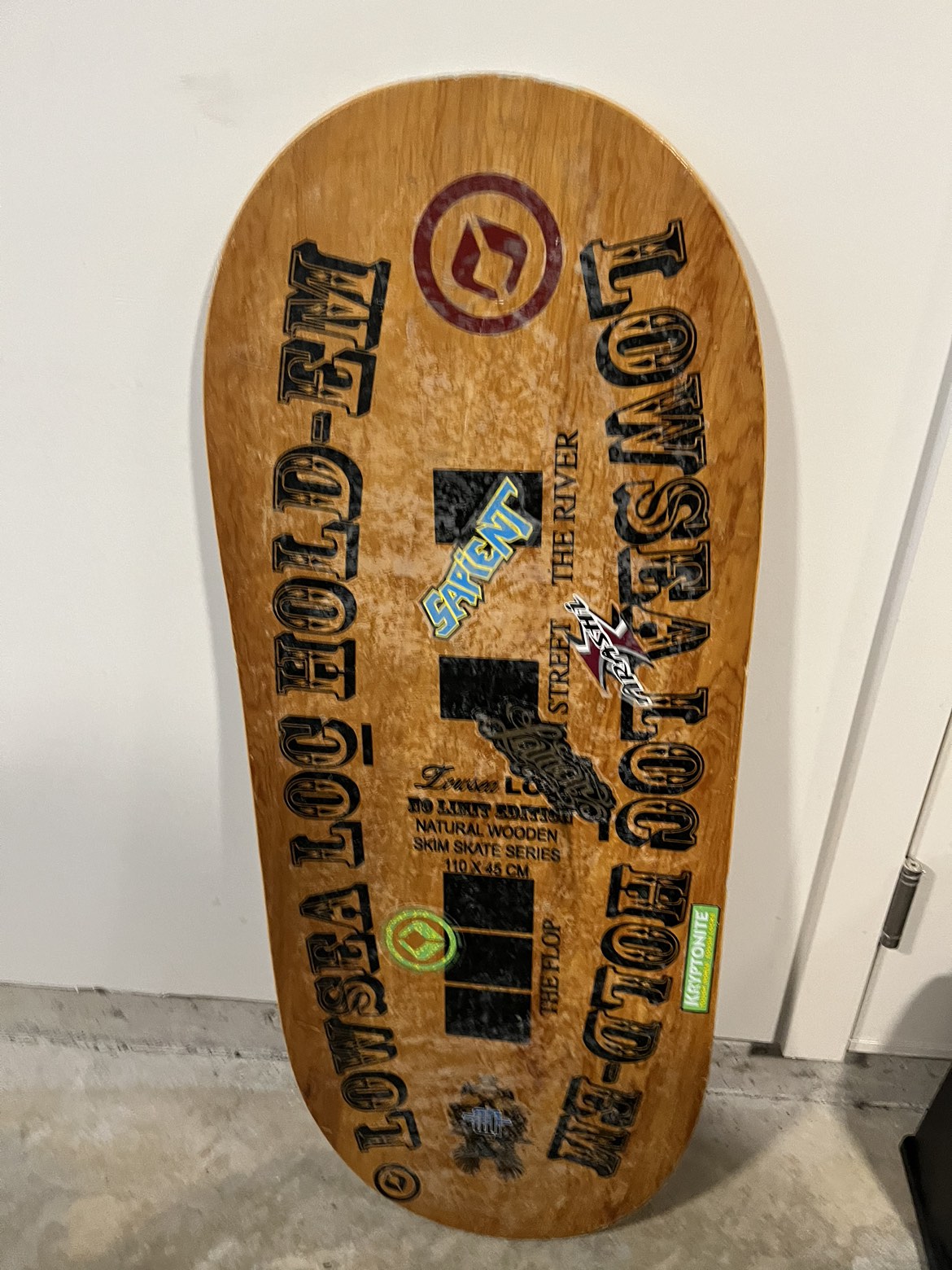 Natural wooden skim board thumbnail