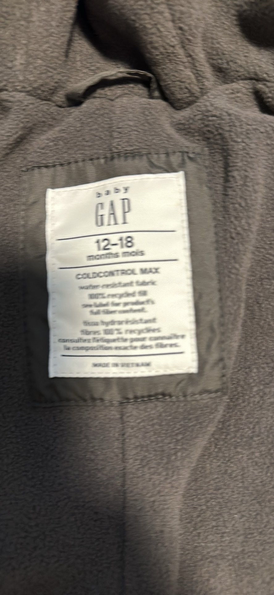 GAP kids snow suit 12-18mo - photo 2