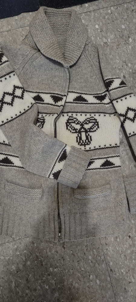 TNA sweater zip up Lambswool small