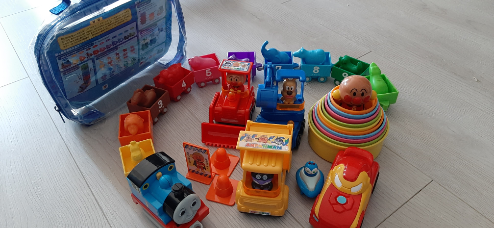 A set of toddler toys