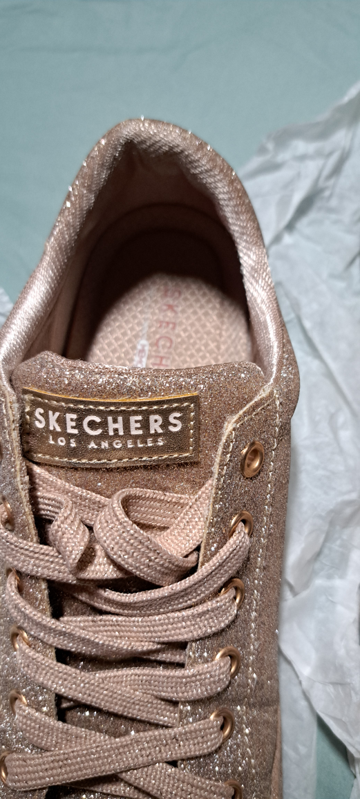 skechers rose gold with glitters image indicator(3)