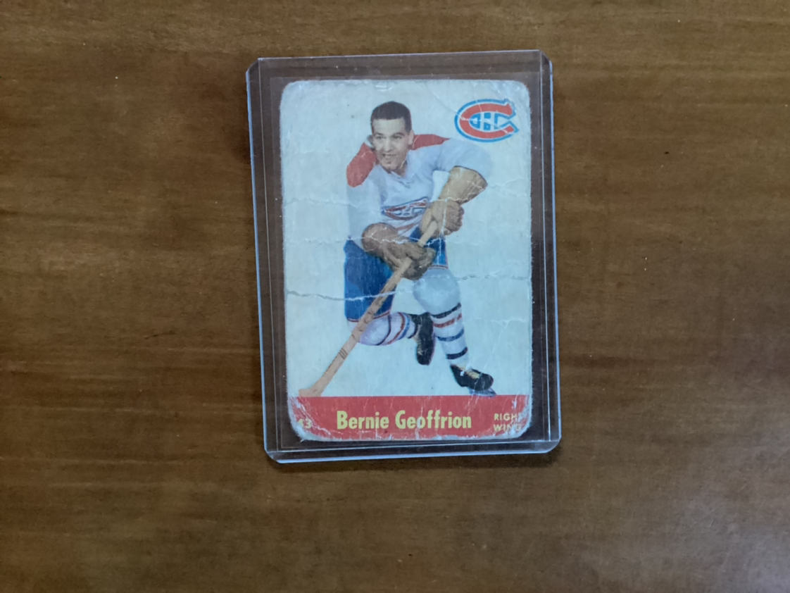 1955-56 PARKHURST GREEN BACK BERNIE BOOM BOOM GEOFFRION card43 image indicator(2)