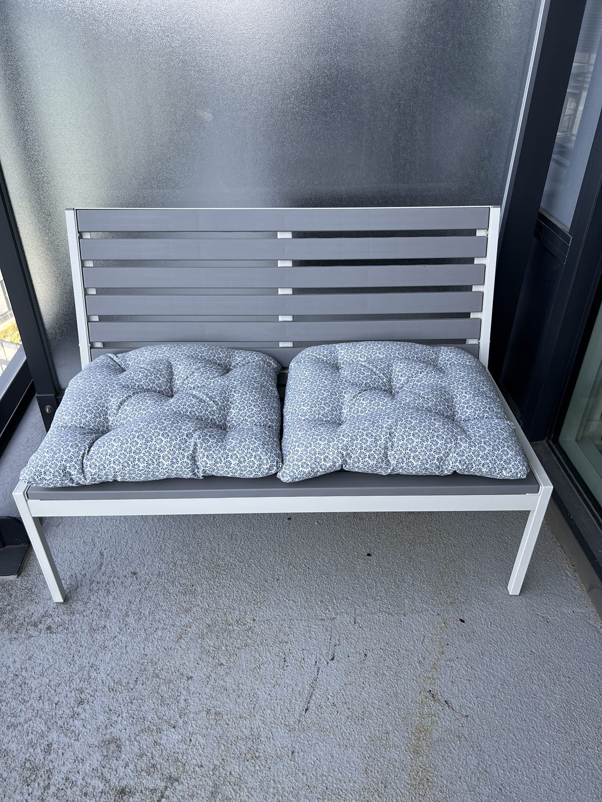 Bench, outdoor, white/gray, IKEA, JOLPEN thumbnail