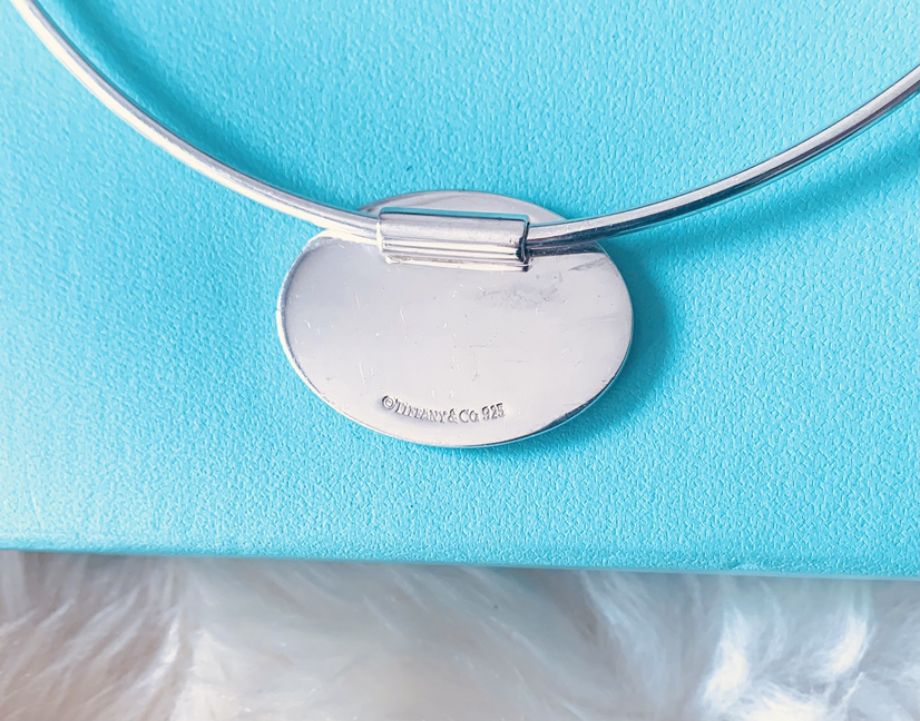 Tiffany & Co XL oval tag engraveable wire necklce image indicator(3)