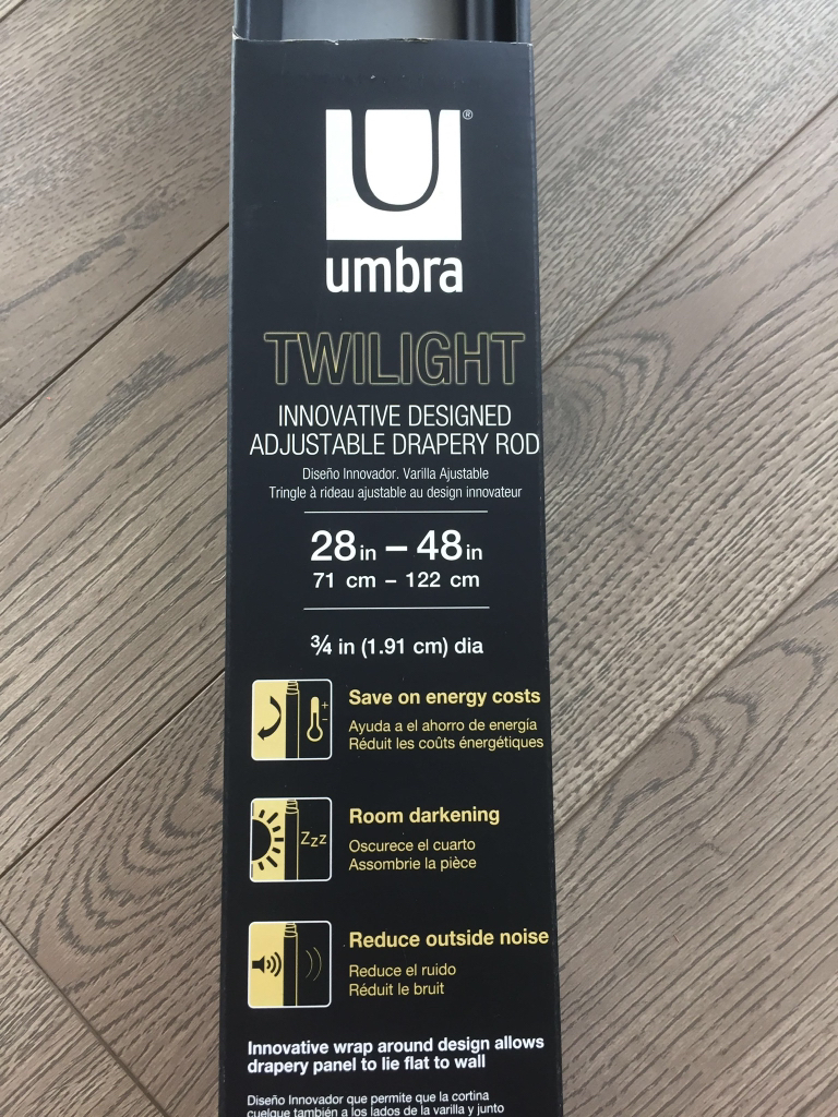 Umbra Twilight Curtain Rod and Halo Floating Magnetic Tie Backs image indicator(2)