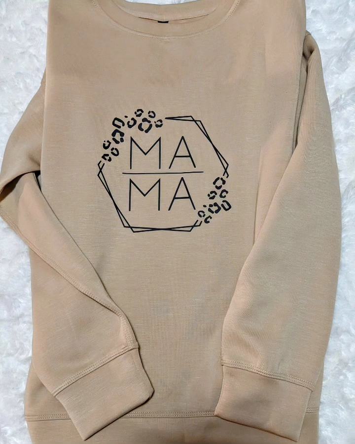 Custom Sand color 'Mama' crewneck sweatshirt $25 size XL - photo 2
