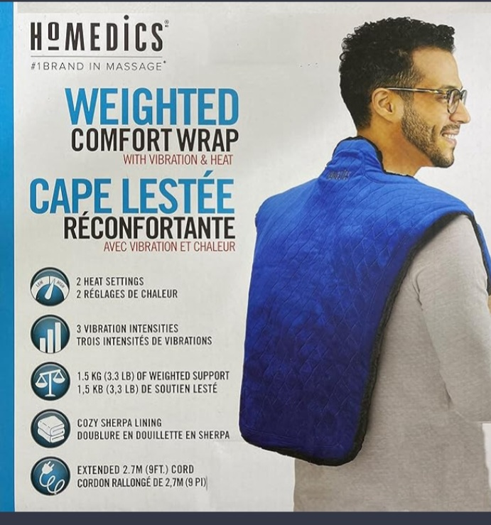 HoMedics Weighted Comfort Wrap with Vibration and Soothing Heat - photo 3