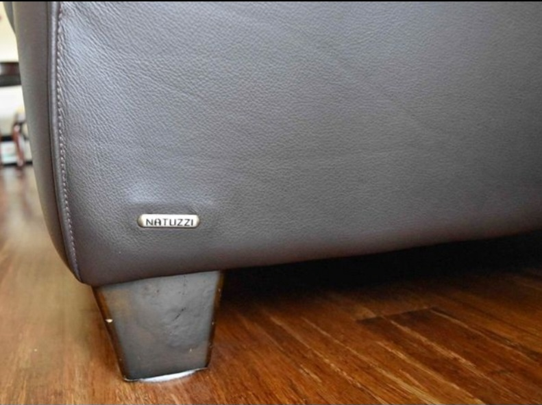 FREE DELIVERY Natuzzi real leather 3 seater sofa / couch image indicator(10)