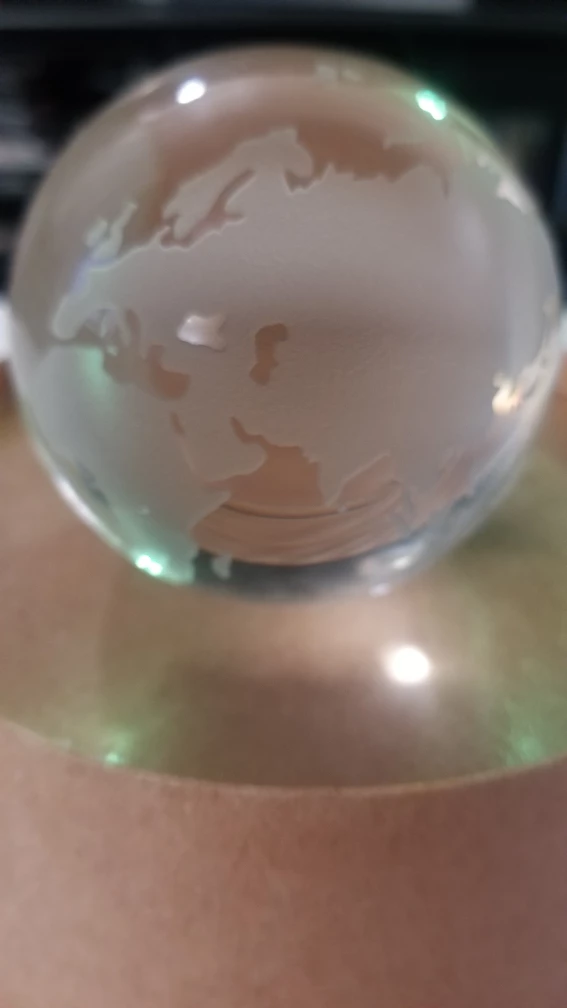 Clear Crystal/Frosted Glass World Globe image indicator(2)