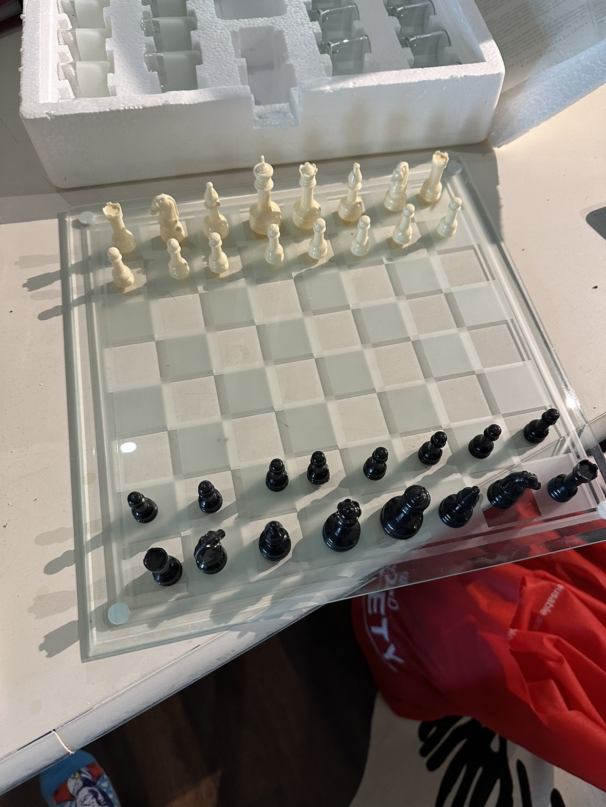 shot glass checker set (with chess pieces) thumbnail