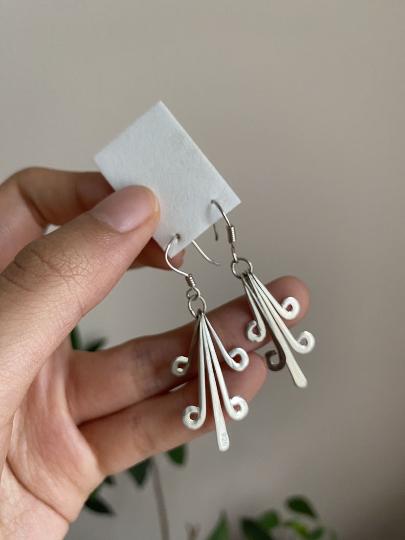 Handmade Sterling silver earrings 🦃