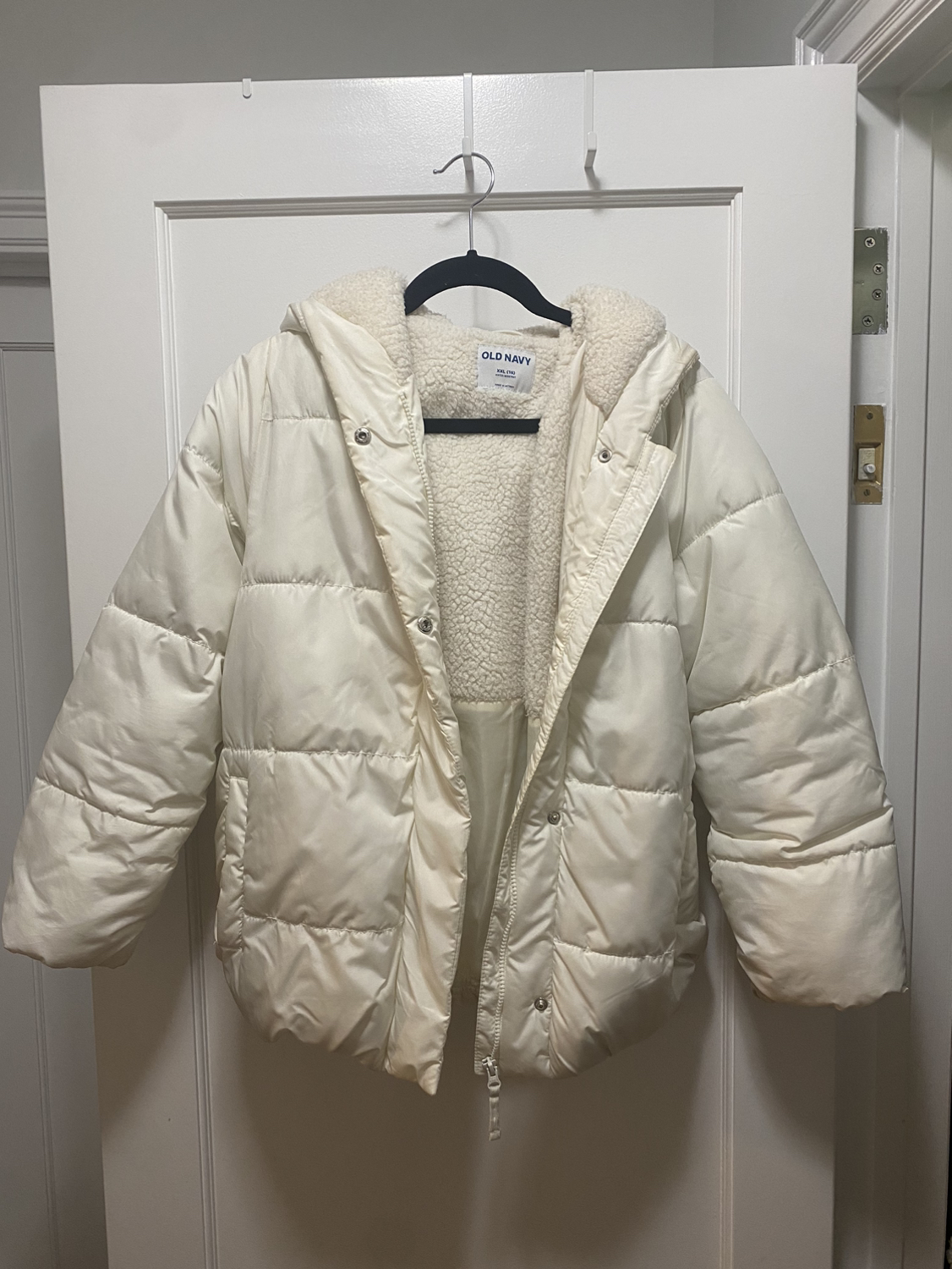 Old Navy White Puffer Jacket