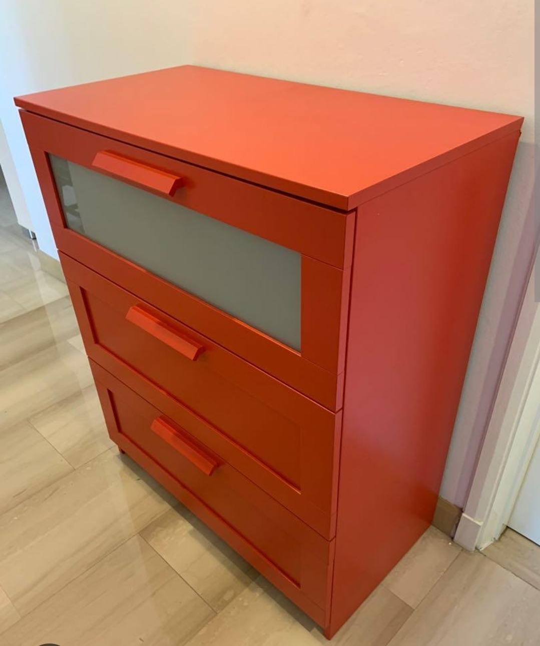 IKEA Brimnes 3 drawer dresser RED! Karrot